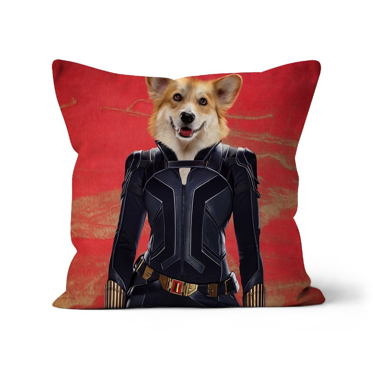 The Black Widow: Custom Pet Pillow - Paw & Glory - Dog Portraits - Pet Portraits