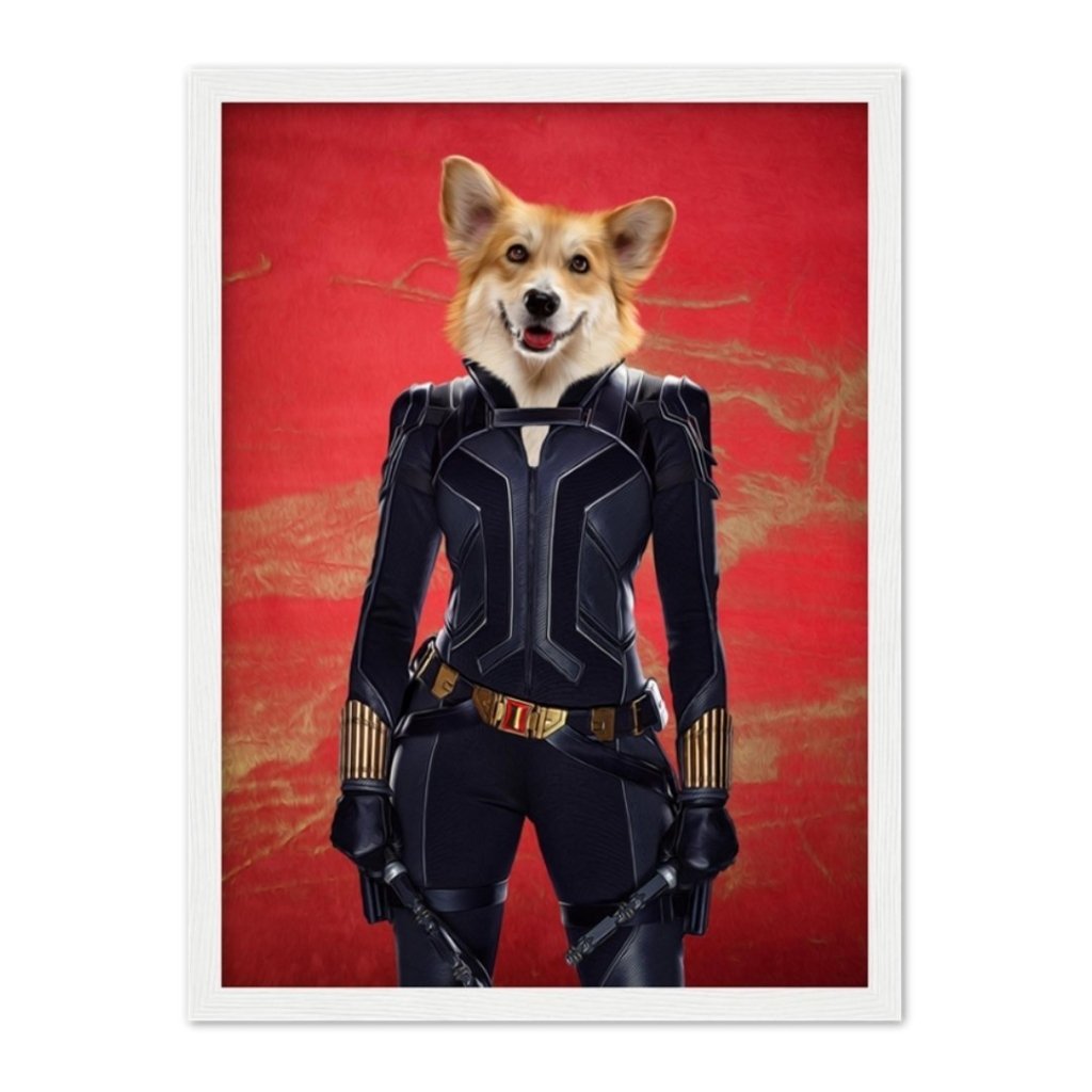 The Black Widow: Custom Pet Portrait - Paw & Glory - Dog Portraits - Pet Portraits