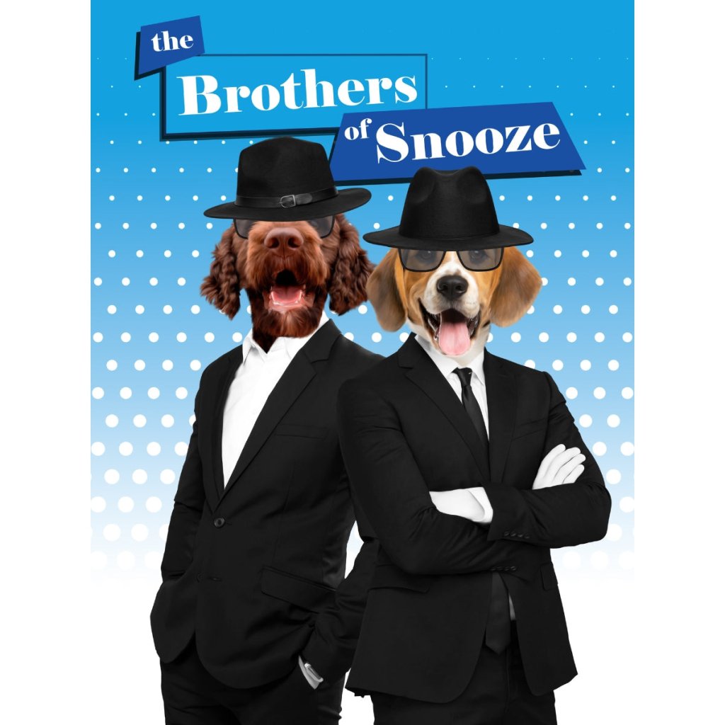 Pet Portraits | The Blues Brothers: Custom Digital Download Pet Portrait | Paw & Glory