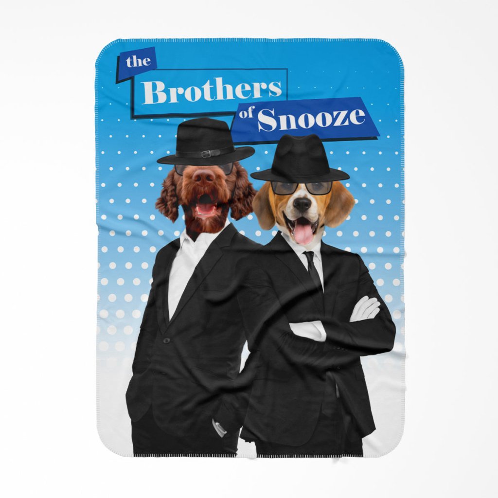 Pet Portraits | The Blues Brothers: Custom Pet Blanket | Paw & Glory
