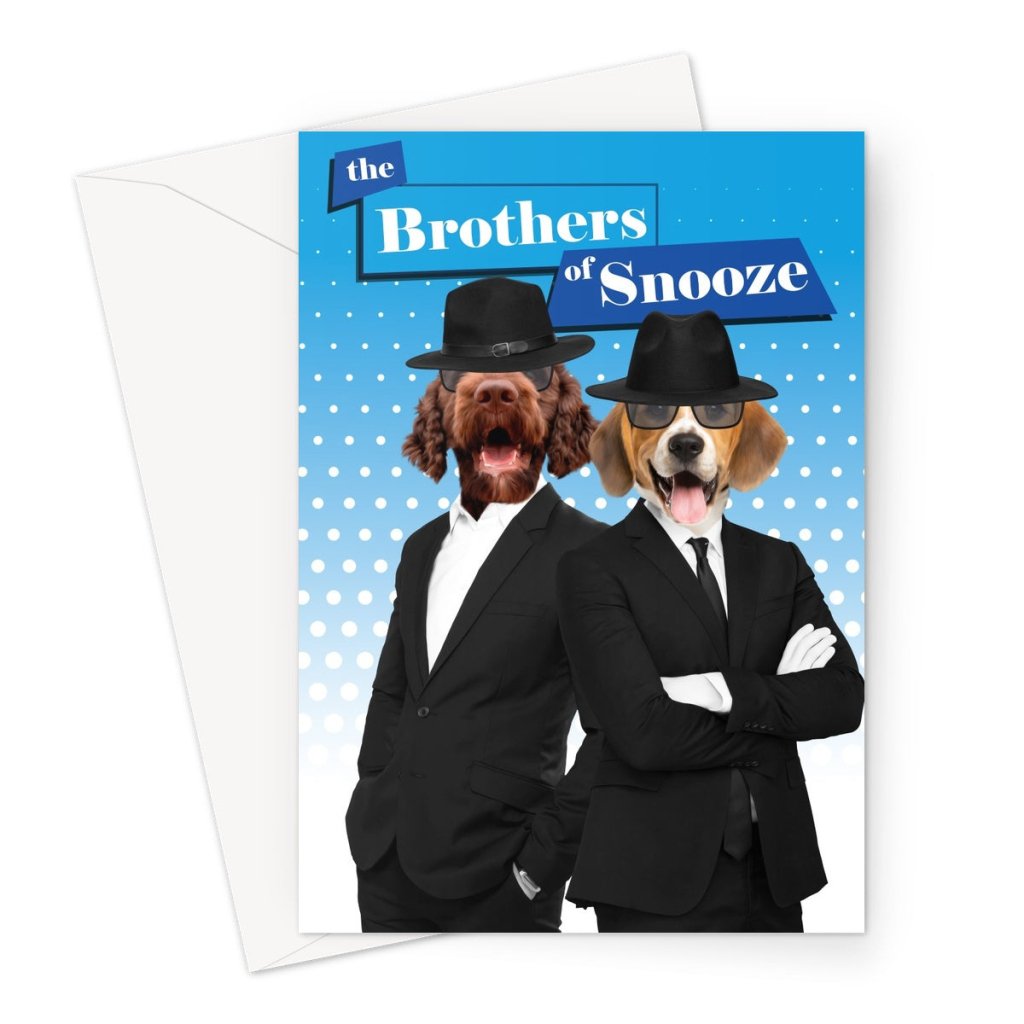 Pet Portraits | The Blues Brothers: Custom Pet Greeting Card | Paw & Glory