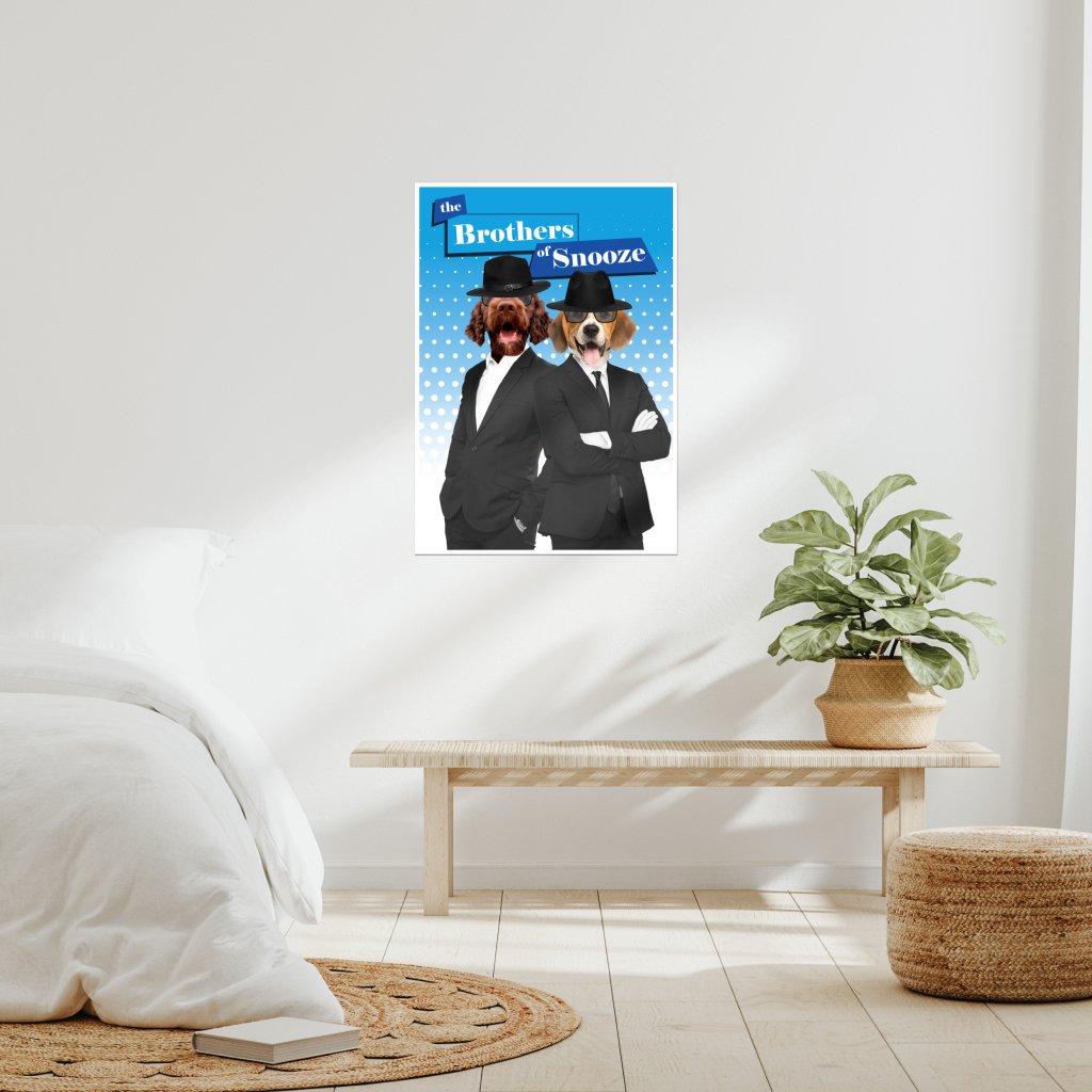Pet Portraits | The Blues Brothers: Custom Pet Poster | Paw & Glory