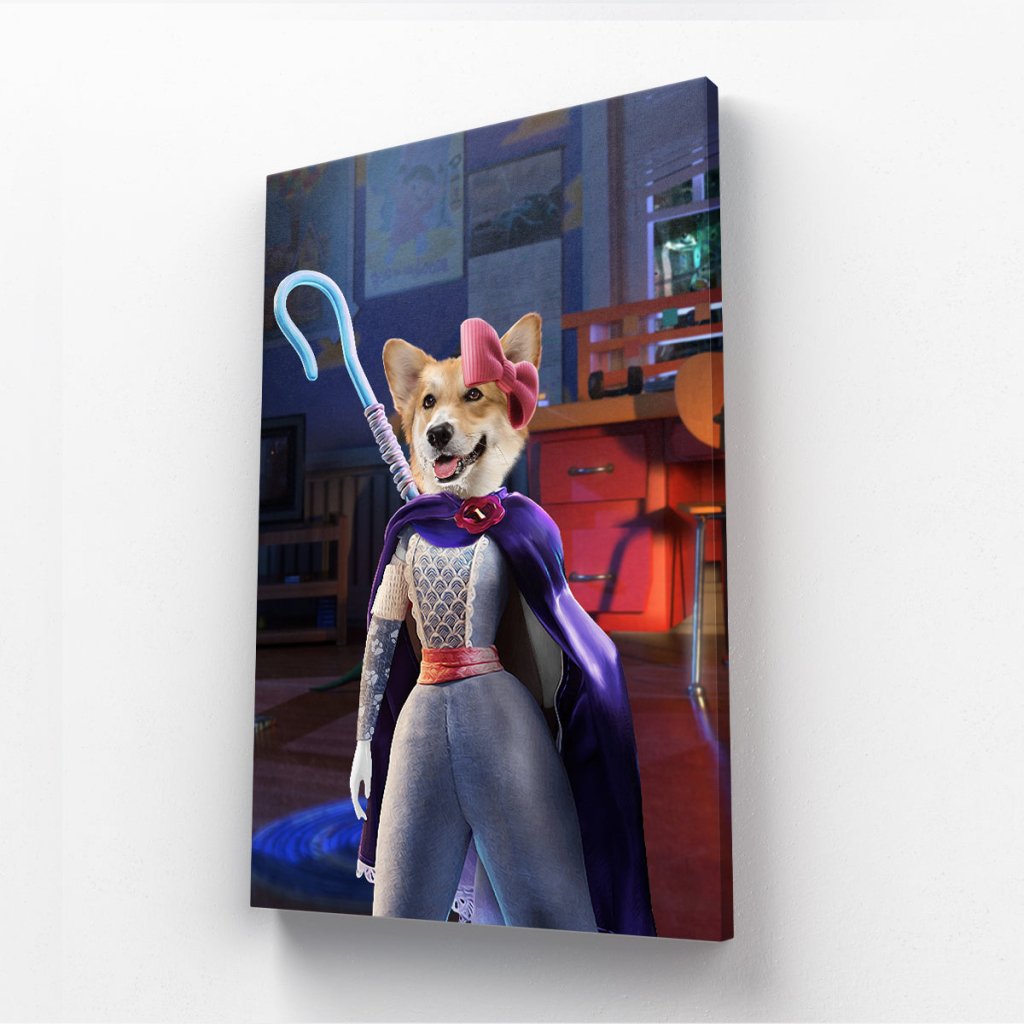Pet Portraits | The Bo Peep (Toy Story Inspired): Custom Pet Canvas | Paw & Glory