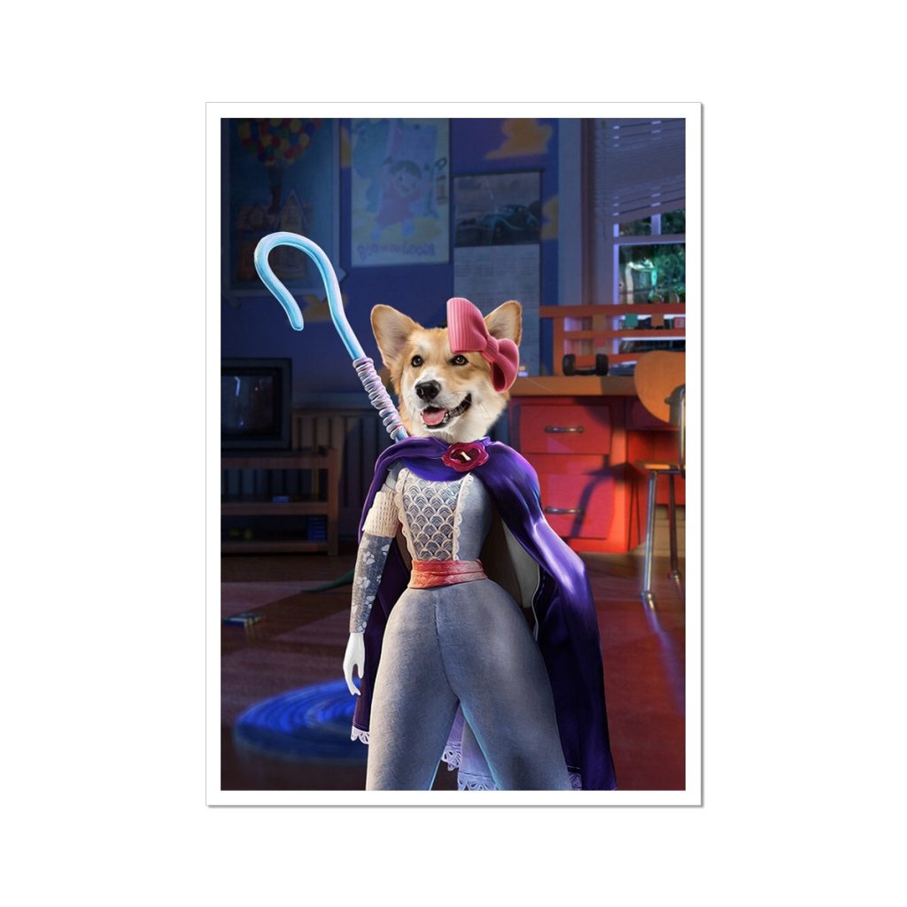 Pet Portraits | The Bo Peep (Toy Story Inspired): Custom Pet Poster | Paw & Glory