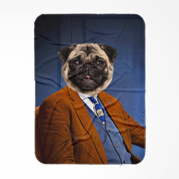 Flashy Businessman Custom Pet Blanket | Personalized Pet Gift | Paw & Glory