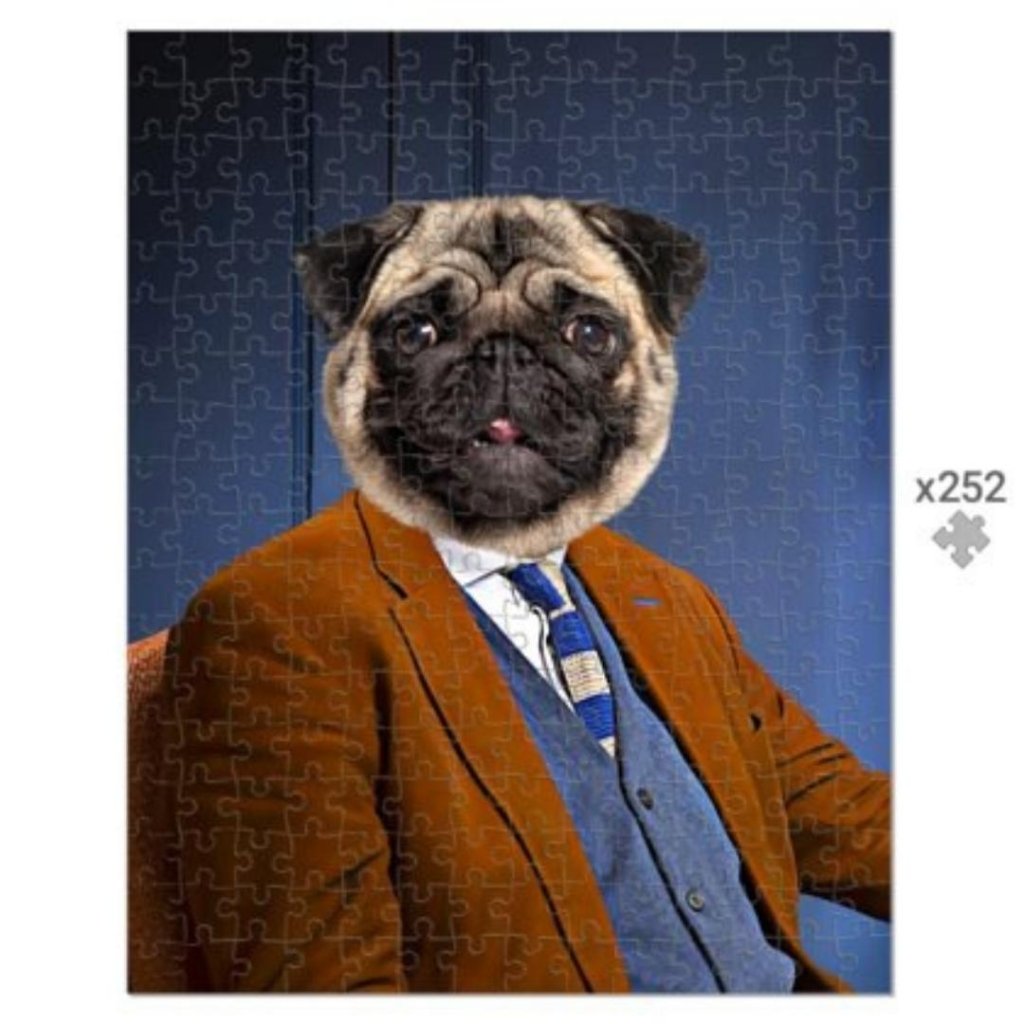 Flashy Businessman Custom Pet Puzzle | Pet Lover Gift | Paw & Glory