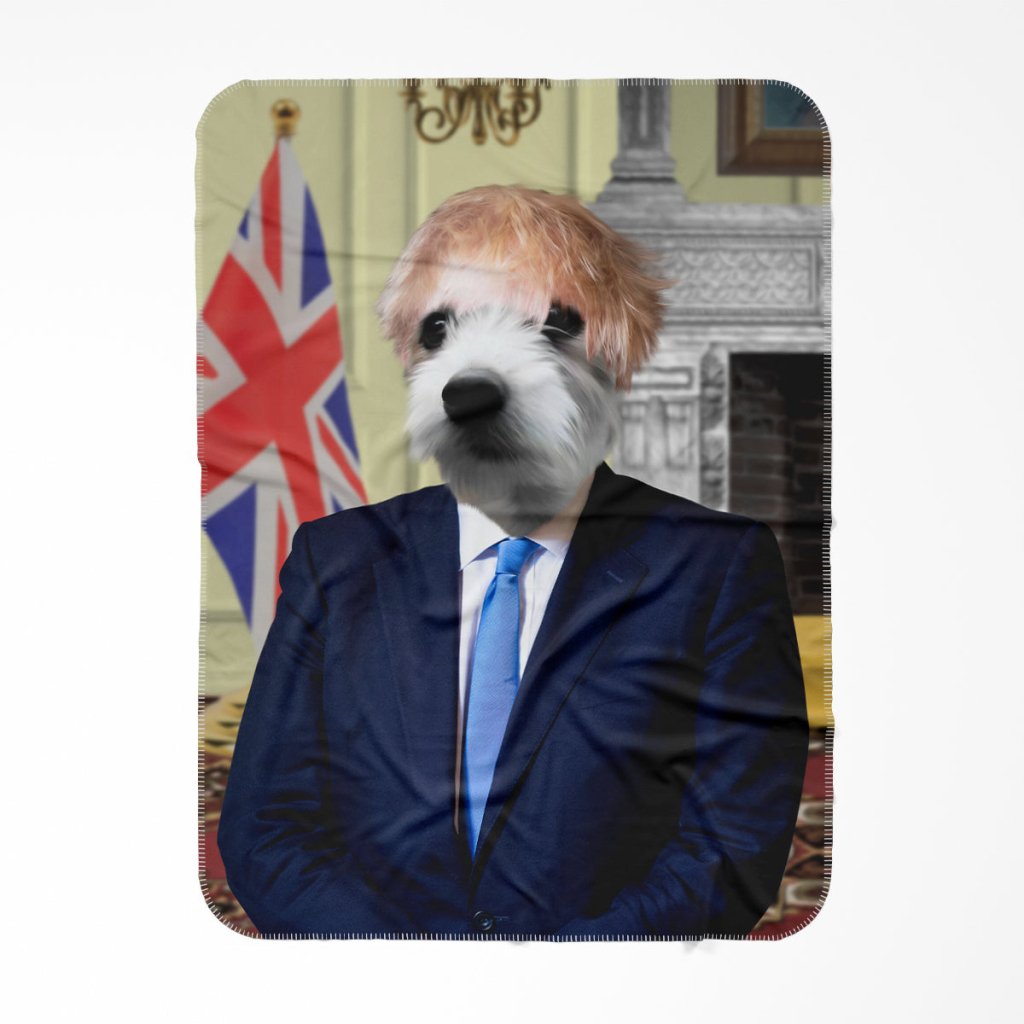 Pet Portraits | The Boris (Boris Johnson Inspired): Custom Pet Blanket | Paw & Glory