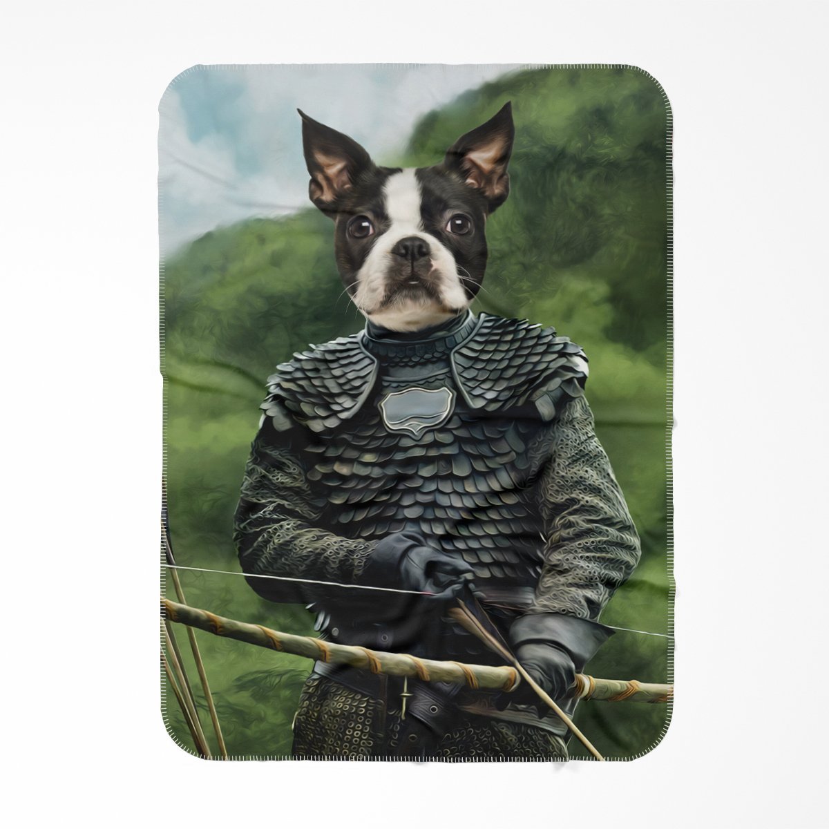 Pet Portraits | The Bowman (GOT Inspired): Custom Pet Blanket | Paw & Glory