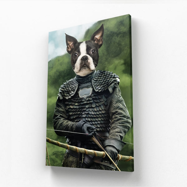 Medieval Archer Custom Pet Canvas | Custom Pet Portrait Canvas | Paw & Glory