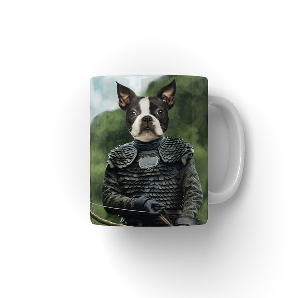 Medieval Archer Custom Pet Coffee Mug | Funny Pet Portrait Gift | Paw & Glory