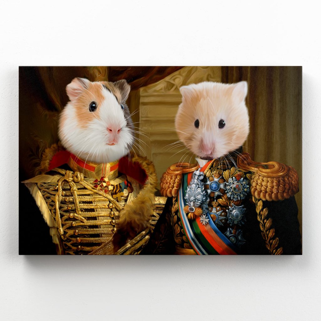 Pet Portraits | The Brothers In Arms: Animal Art Canvas | Paw & Glory