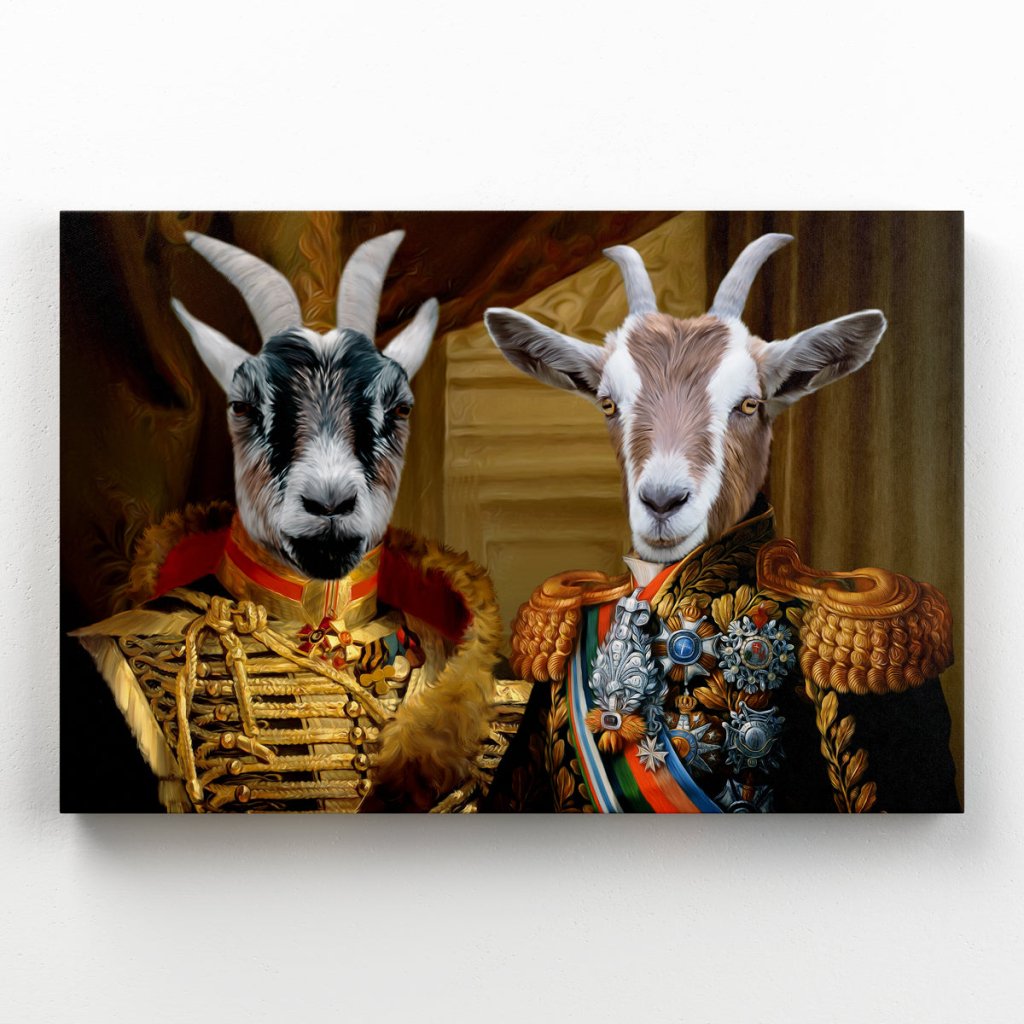 Pet Portraits | The Brothers In Arms: Animal Art Canvas | Paw & Glory