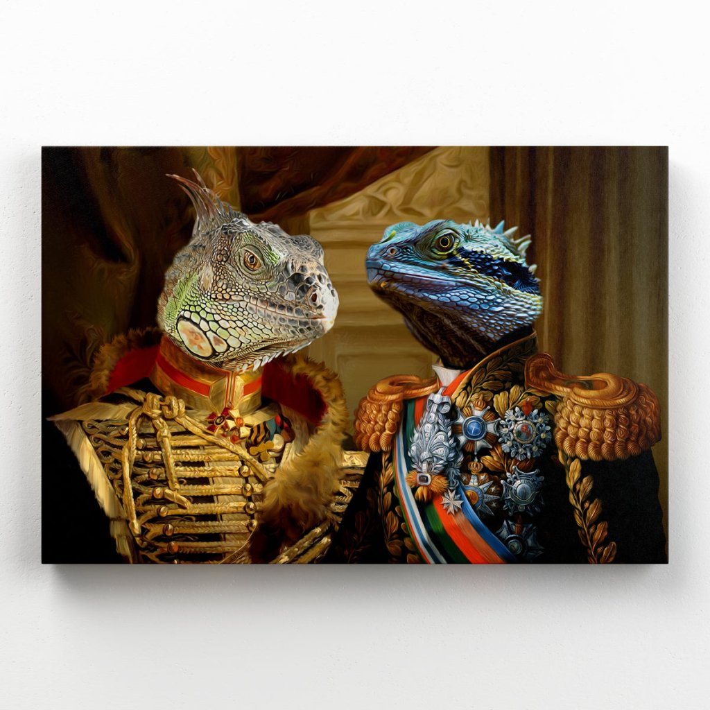 Pet Portraits | The Brothers In Arms: Animal Art Canvas | Paw & Glory