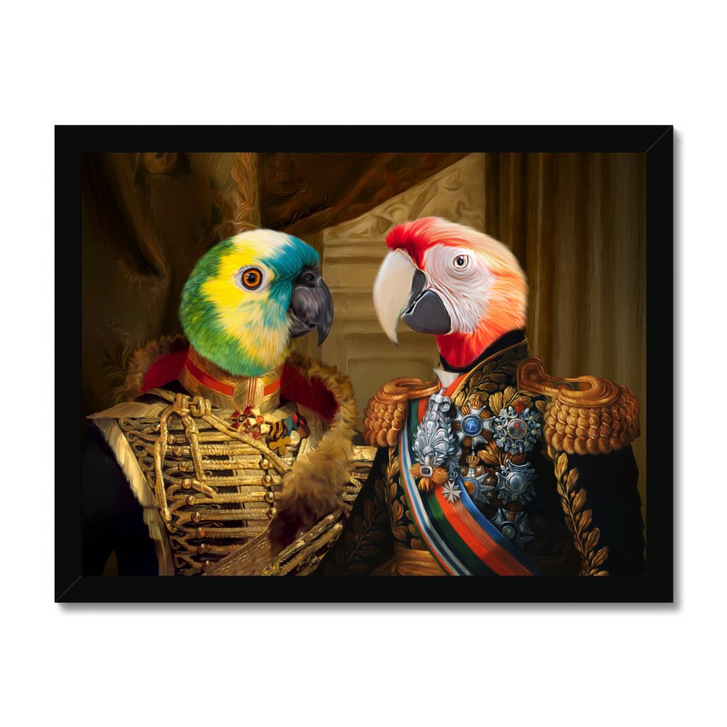 Pet Portraits | The Brothers In Arms: Animal Art Framed Portrait | Paw & Glory