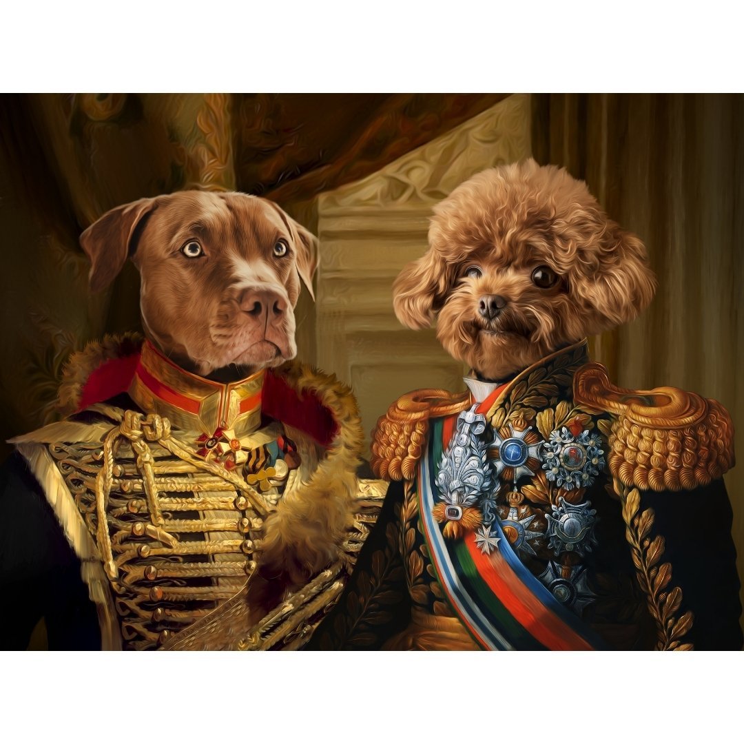 The Brothers In Arms: Digital Pet Portrait | Paw & Glory