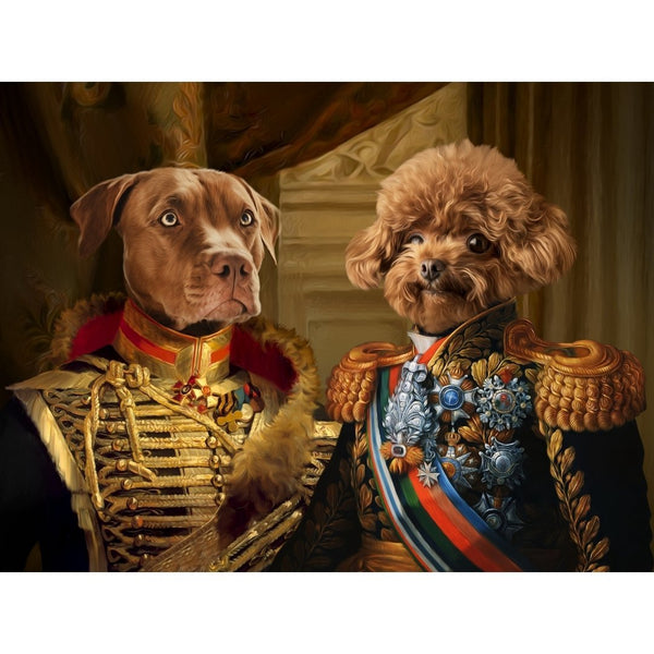 The Brothers In Arms: Custom Digital Download Pet Portrait | royal pet portrait | Paw & Glory