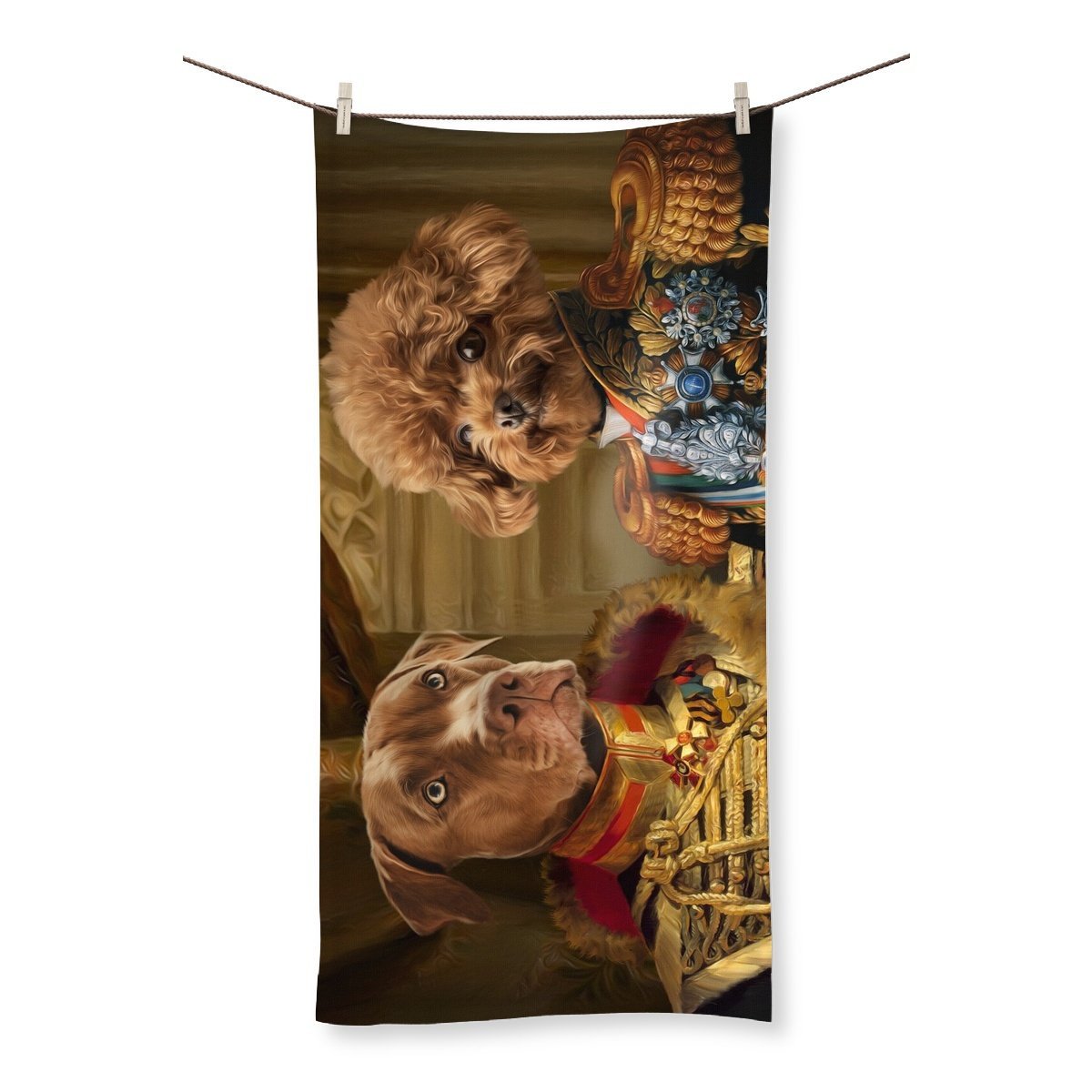 Pet Portraits | The Brothers In Arms: Custom Pet Towel | Paw & Glory