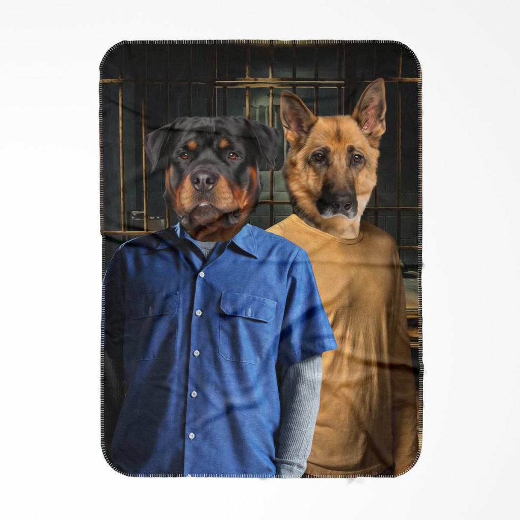 Pet Portraits | The Brothers (Prison Break Inspired): Custom Pet Blanket | Paw & Glory