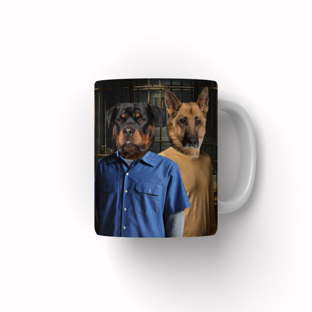 Escape Artist Brothers Custom Pet Coffee Mug | Funny Pet Portrait Gift | Paw & Glory