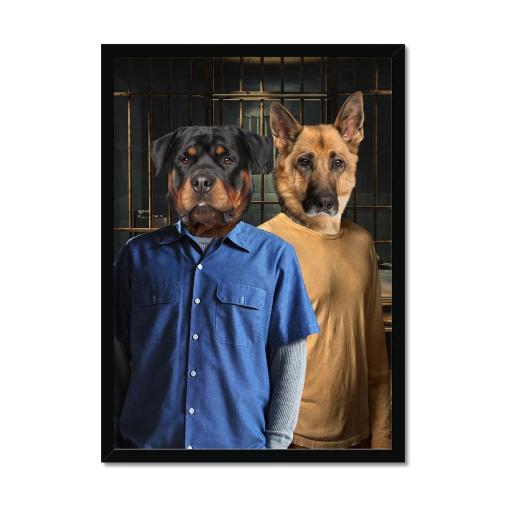 Pet Portraits | The Brothers (Prison Break Inspired): Custom Pet Portrait | Paw & Glory