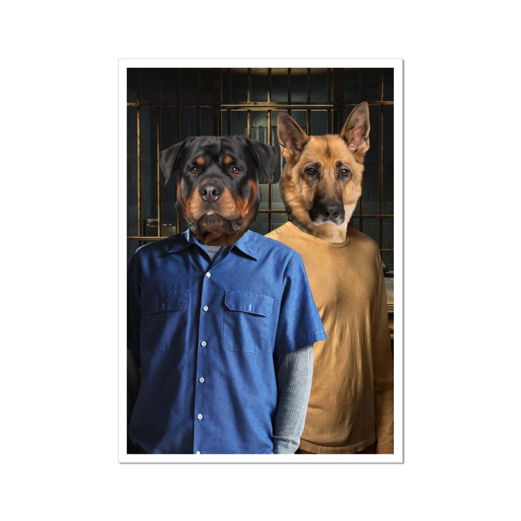 Pet Portraits | The Brothers (Prison Break Inspired): Custom Pet Portrait | Paw & Glory