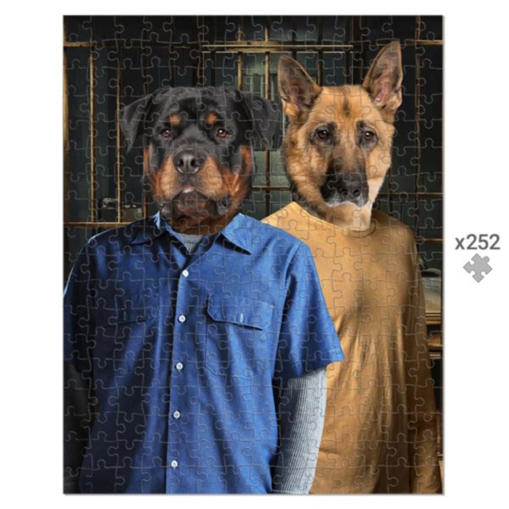 Pet Portraits | The Brothers (Prison Break Inspired): Custom Pet Puzzle | Paw & Glory