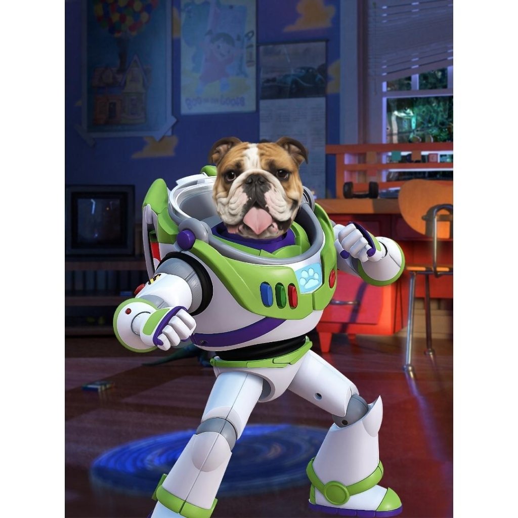 Pet Portraits | Space Ranger: Custom Digital Download Pet Portrait | Paw & Glory