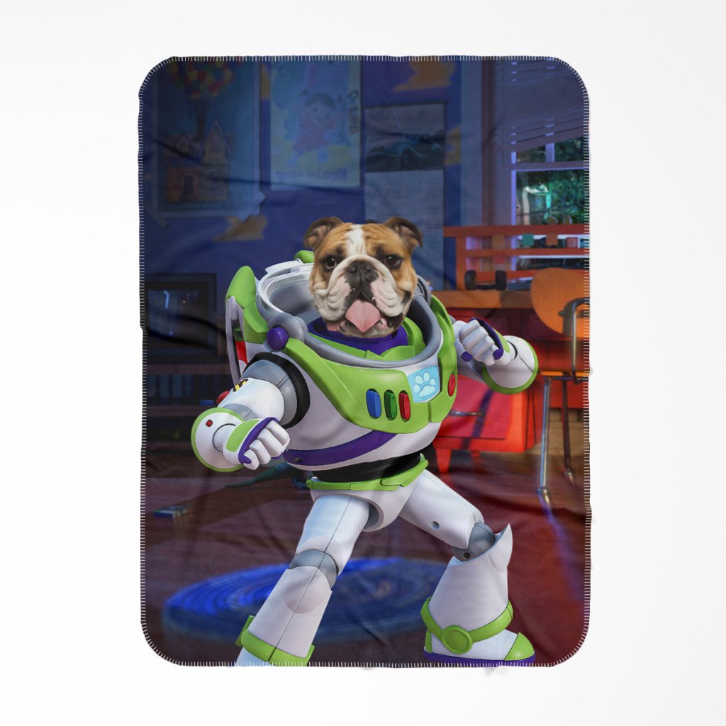 Pet Portraits | The Buzz (Toy Story Inspired): Custom Pet Blanket | Paw & Glory
