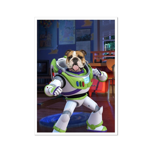 Space Ranger Custom Pet Poster | Custom Pet Portrait Print | Paw & Glory