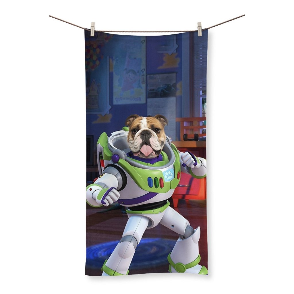 Pet Portraits | The Buzz (Toy Story Inspired): Custom Pet Towel | Paw & Glory