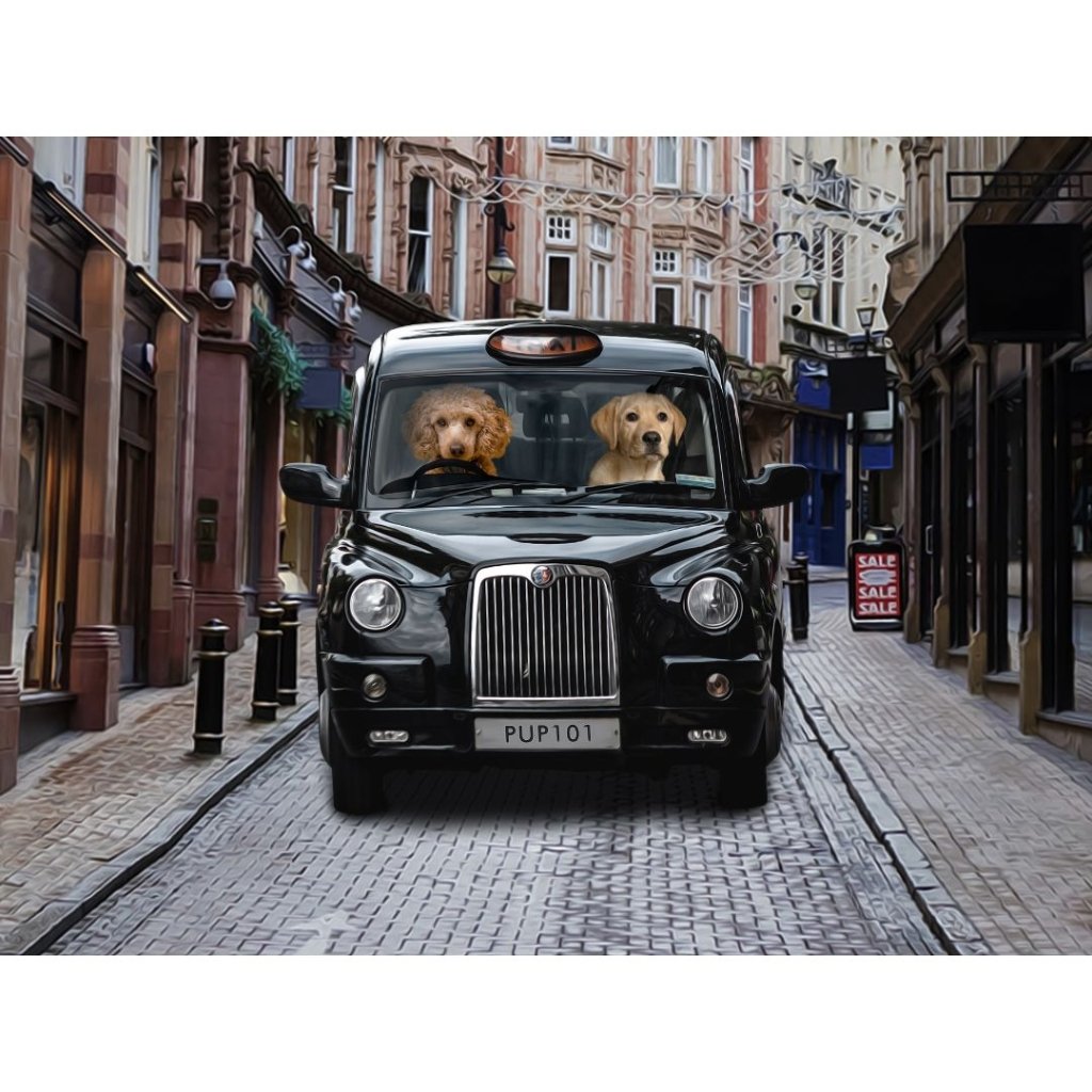 Pet Portraits | The Cabbie: Custom Digital Download Pet Portrait | Paw & Glory