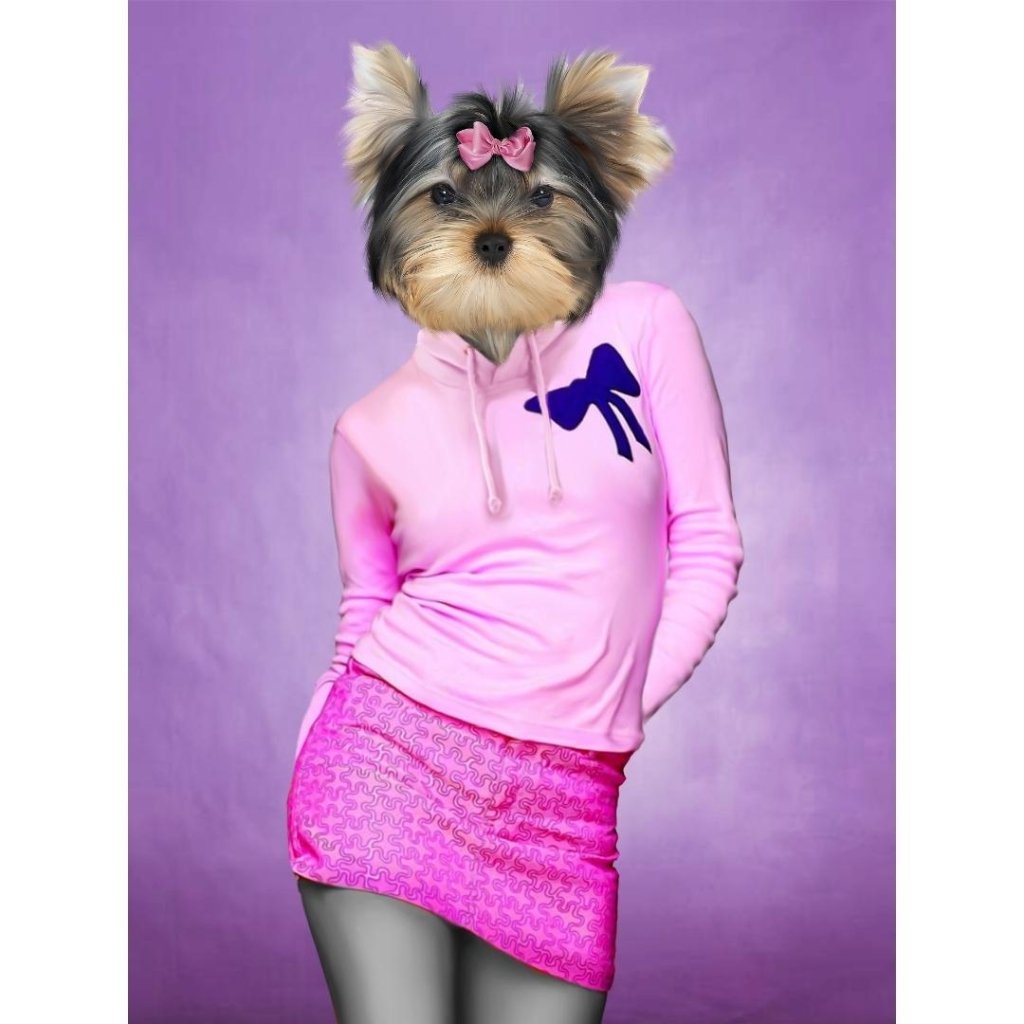 Pet Portraits | The Cady (Mean Girls Inspired): Custom Pet Portrait | Paw & Glory