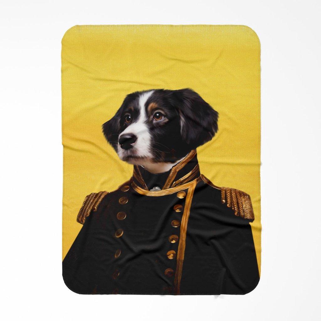 Pet Portraits | The Captain: Custom Pet Blanket | Paw & Glory