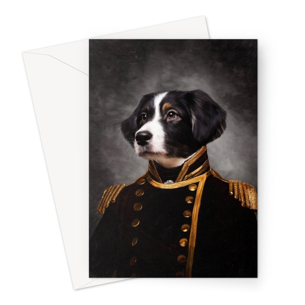 Pet Portraits | The Captain: Custom Pet Greeting Card | Paw & Glory