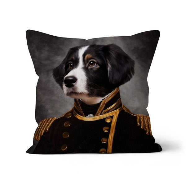 The Captain: Custom Pet Pillow | royal pet portrait | Paw & Glory