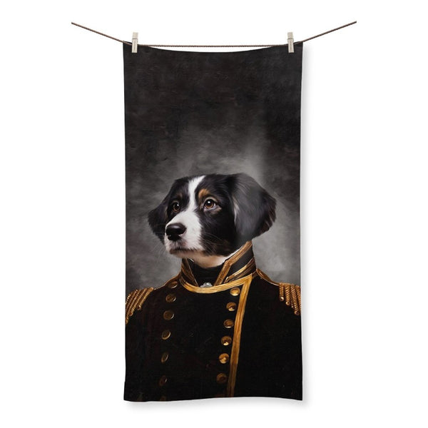 The Captain: Custom Pet Towel | royal pet portrait | Paw & Glory