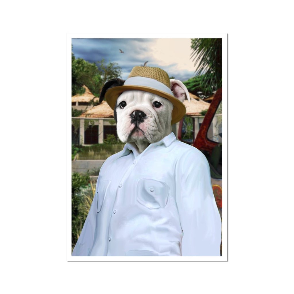 Pet Portraits | The CEO (Jurassic Park Inspired): Custom Pet Poster | Paw & Glory
