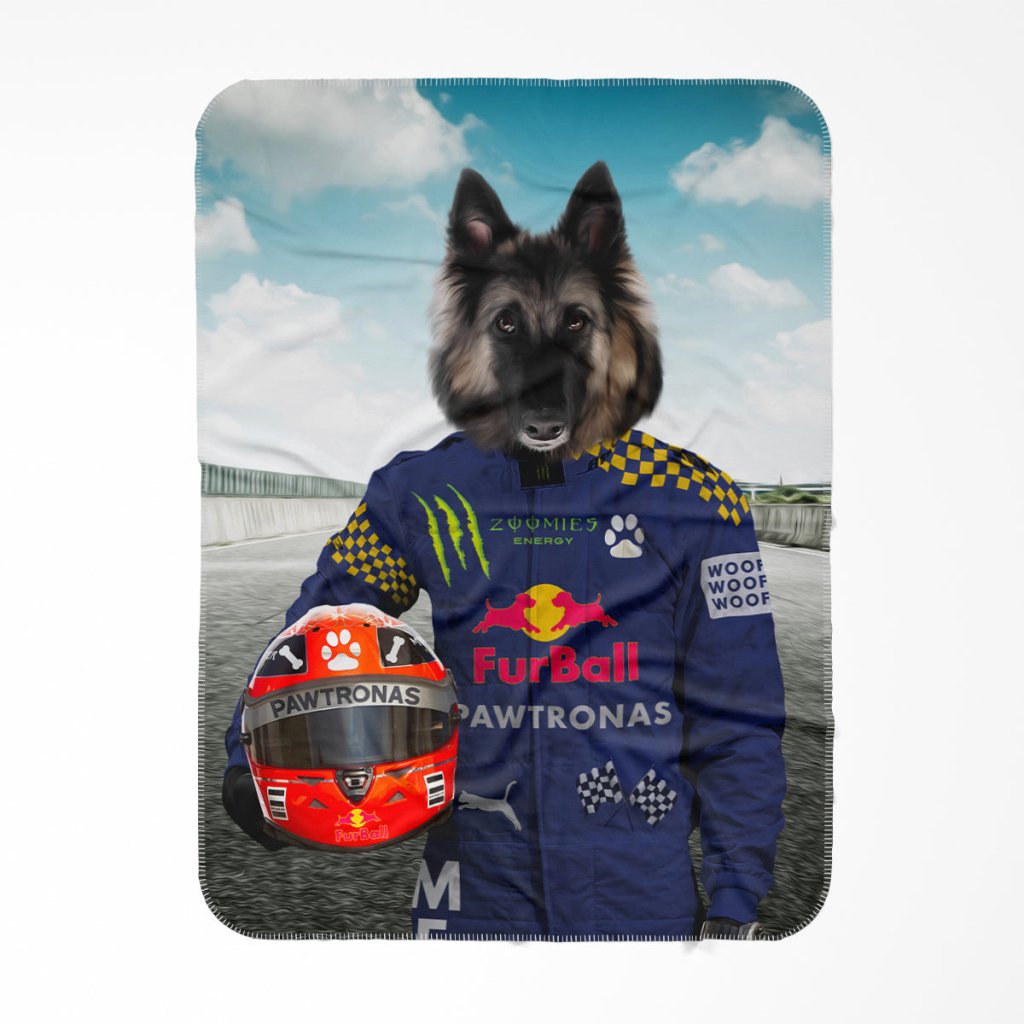 Pet Portraits | The Champion Driver: Custom Pet Blanket | Paw & Glory