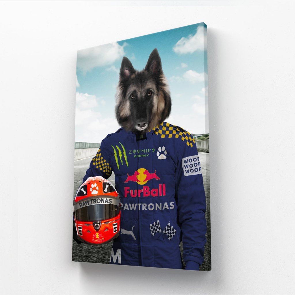 Pet Portraits | The Champion Driver: Custom Pet Canvas | Paw & Glory