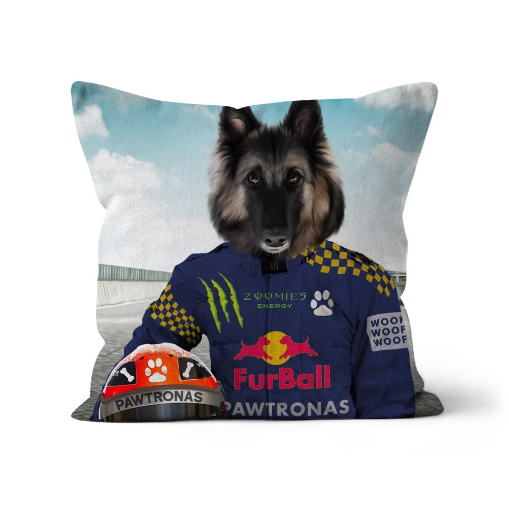 Pet Portraits | The Champion Driver: Custom Pet Pillow | Paw & Glory
