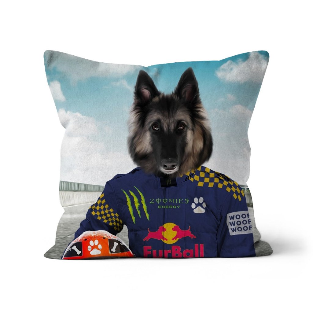 Pet Portraits | The Champion Driver: Custom Pet Pillow | Paw & Glory
