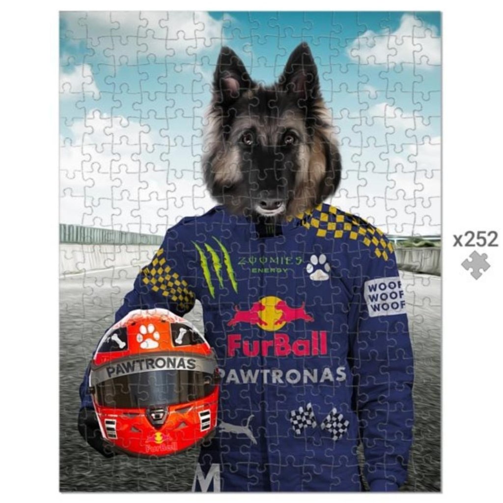 Pet Portraits | The Champion Driver: Custom Pet Puzzle | Paw & Glory