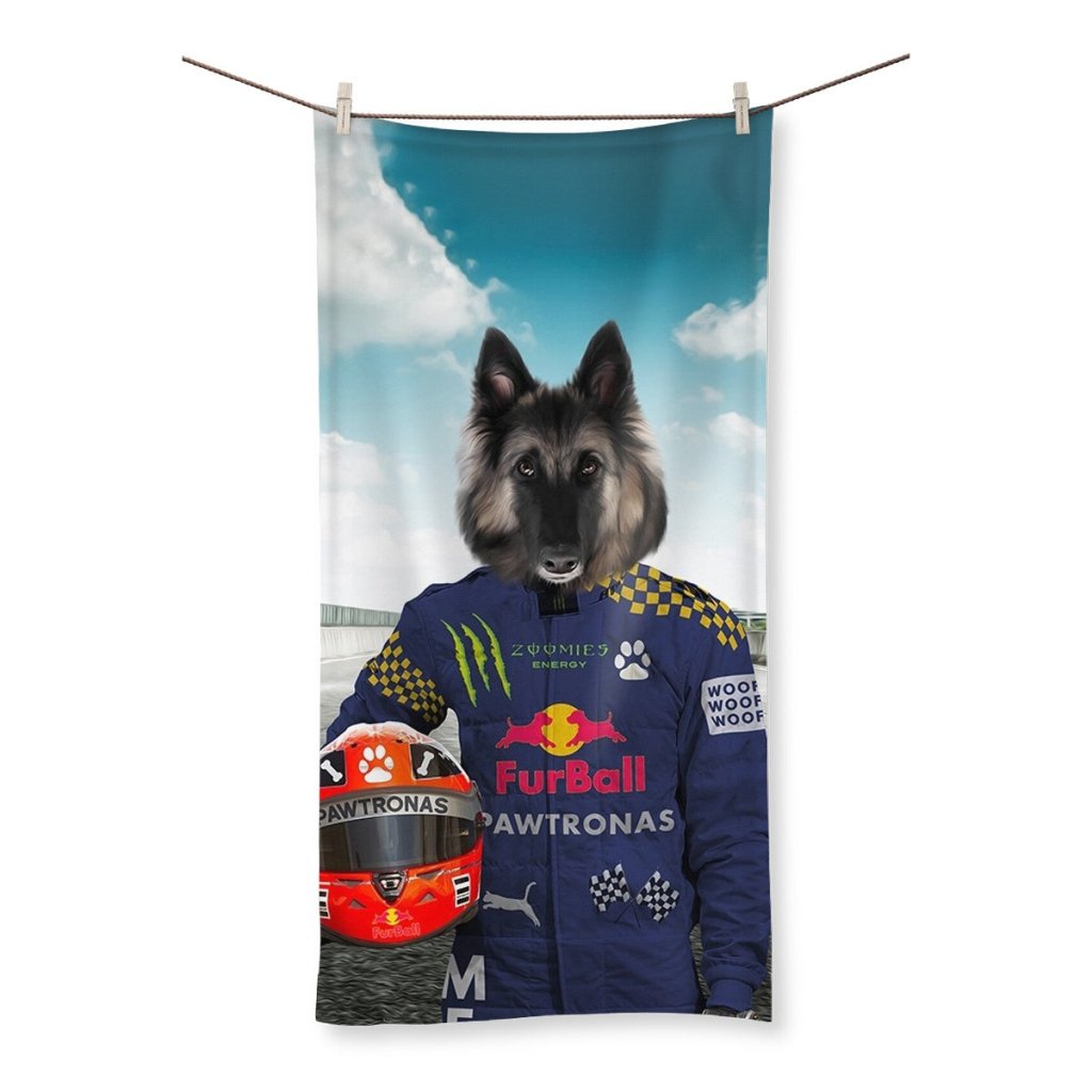 Pet Portraits | The Champion Driver: Custom Pet Towel | Paw & Glory