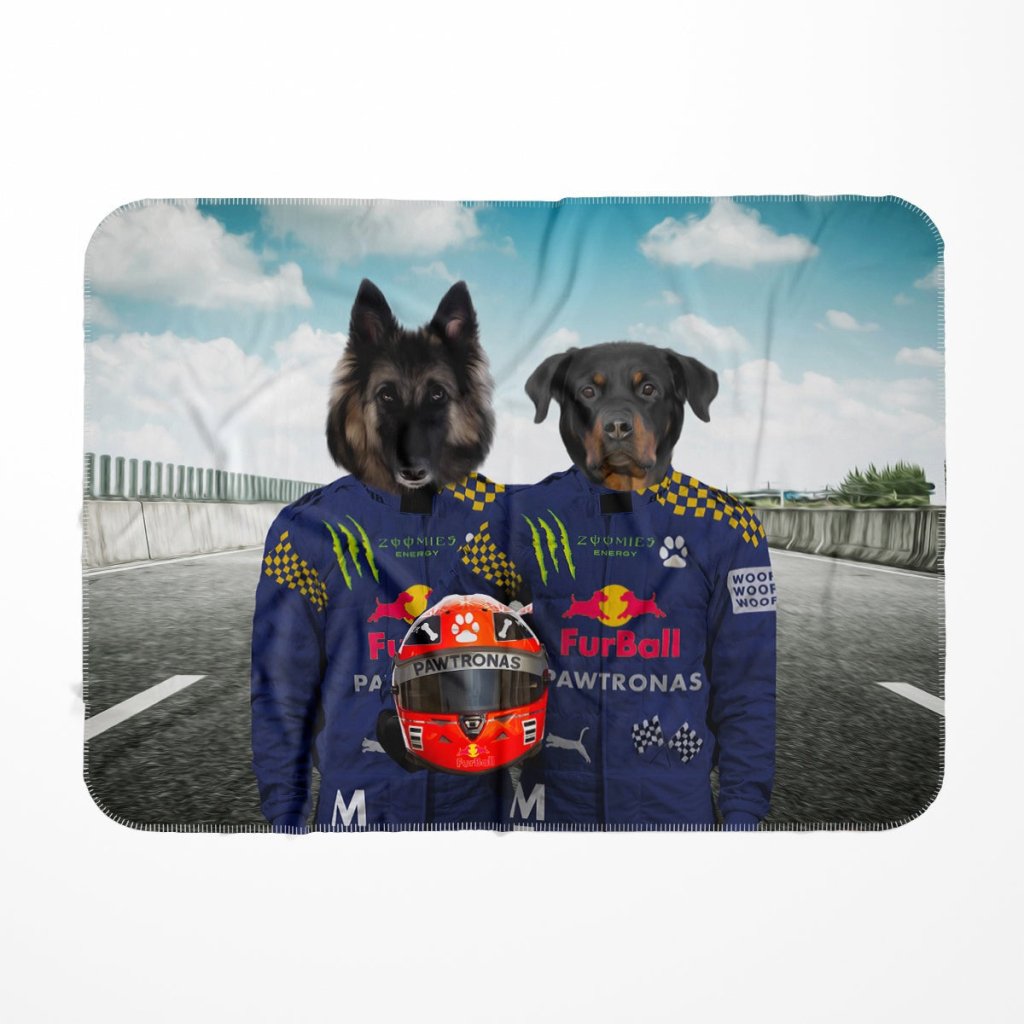 Pet Portraits | The Champion Drivers: Custom Pet Blanket | Paw & Glory