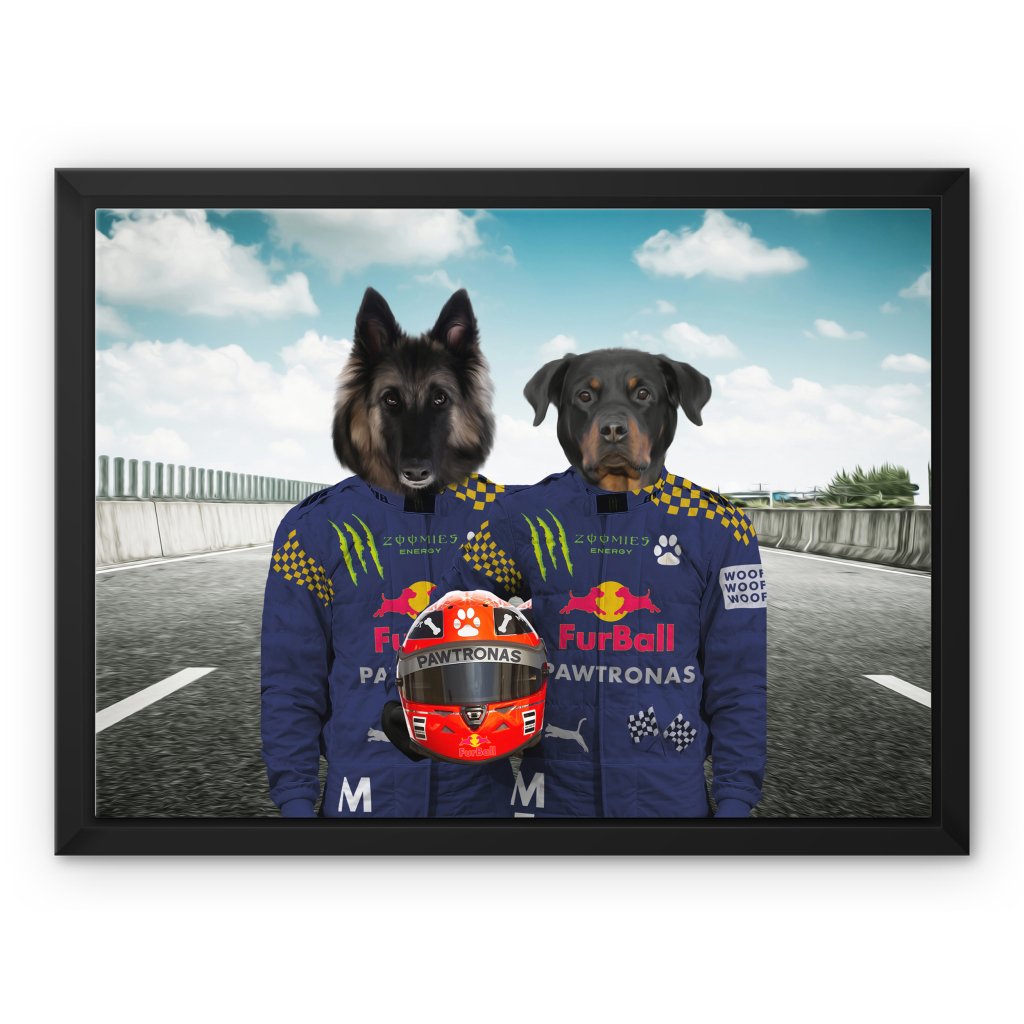 Pet Portraits | The Champion Drivers: Custom Pet Canvas | Paw & Glory