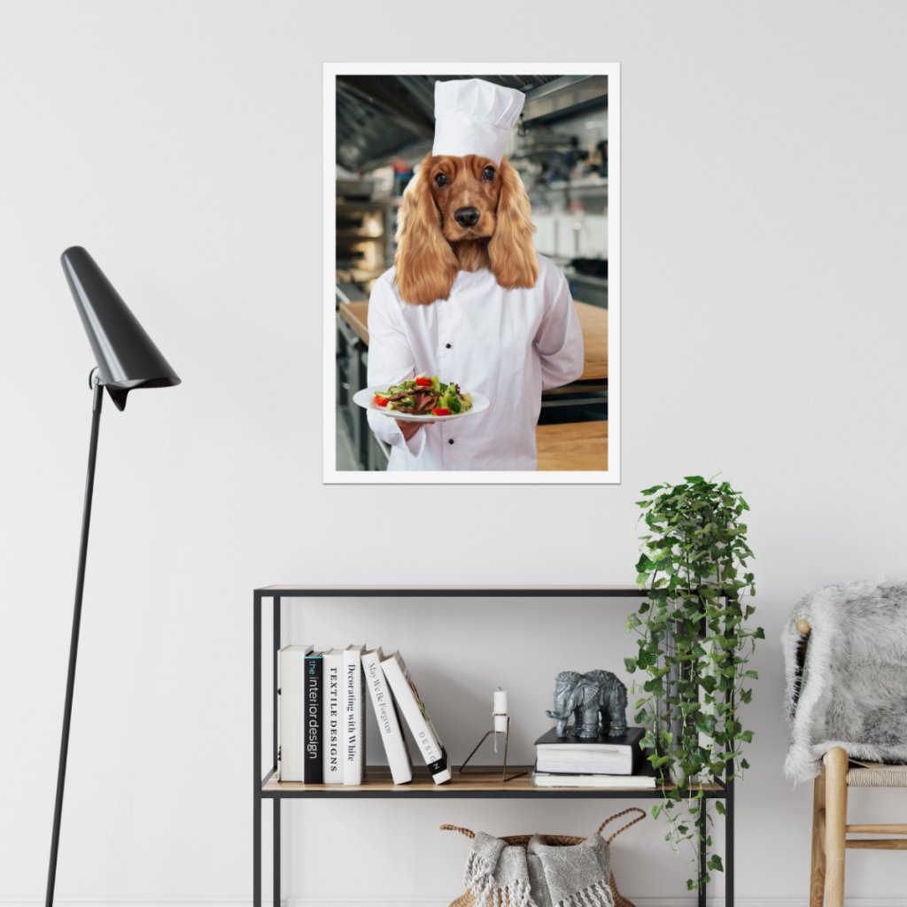 Pet Portraits | The Chef: Custom Pet Poster | Paw & Glory