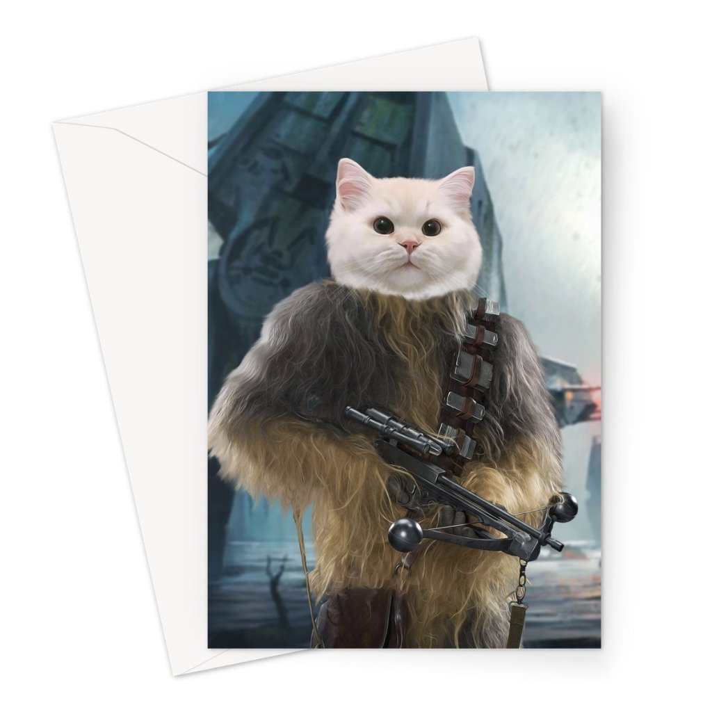 Pet Portraits | The Chewbacca (Star Wars Inspired): Custom Pet Greeting Card | Paw & Glory