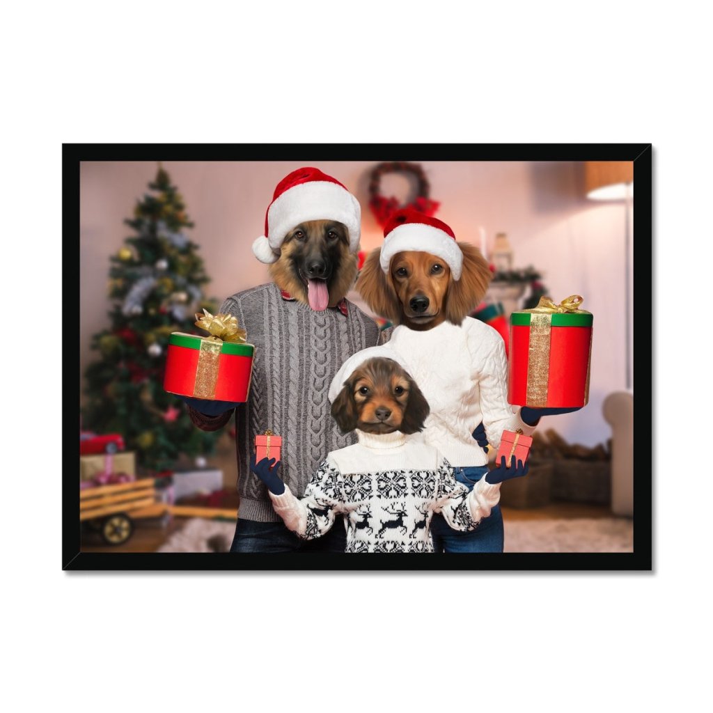 Pet Portraits | The Christmas Family: Custom 3 Pet Portrait | Paw & Glory