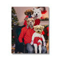 The Christmas Family: Custom 4 Pet Canvas