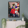 The Christmas Family: Custom 4 Pet Portrait